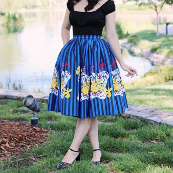 Pinup Couture Mary Blaire striped clown skirt xs - Picture 4 of 5